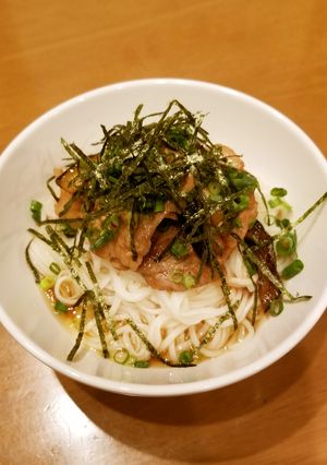 豚バラとナスのぶっかけひやむぎ-レシピのメイン写真