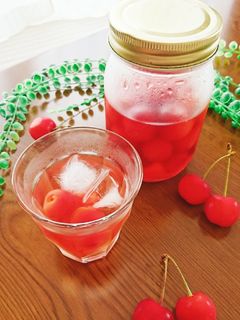 すぐに出来る☆さくらんぼのフルーツ酢。-レシピのメイン写真