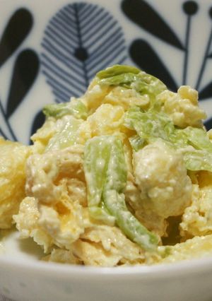 じゃが芋と油揚げのワサビマヨネーズ和え♪-レシピのメイン写真