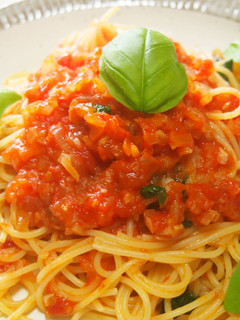 トマトソースとバジルのパスタ♪-レシピのメイン写真