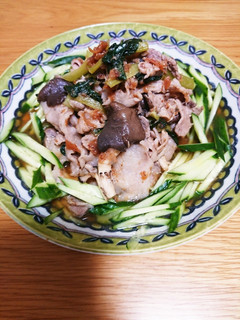 豚の焼きしゃぶ♪旨梅だれ和え-レシピのメイン写真