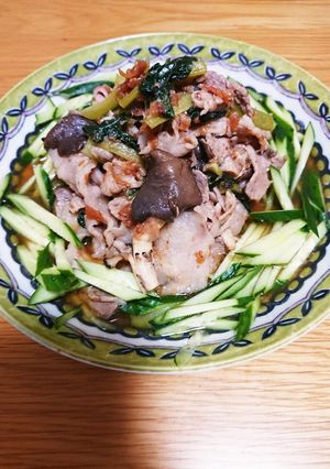 豚の焼きしゃぶ♪旨梅だれ和え-レシピのメイン写真