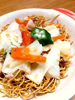 夏野菜のかたやきそば-レシピのメイン写真
