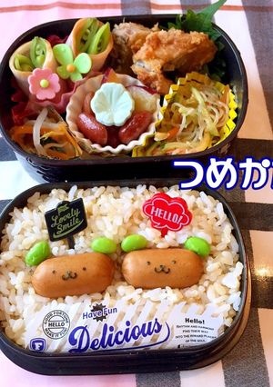 くまウインナー弁当　簡単　可愛い　デコ弁-レシピのメイン写真