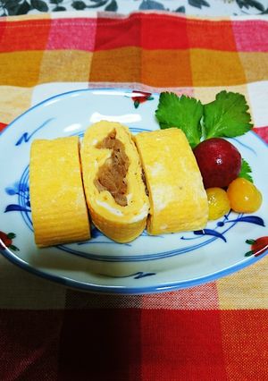 醤油味の玉葱入り卵焼き☆昭和の味-レシピのメイン写真