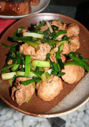 大豆ミートと葉にんにくの炒め物-レシピのメイン写真