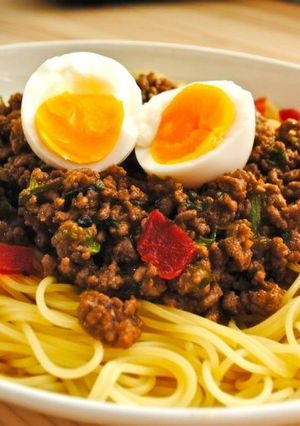肉味噌と福神漬の和風ボロネーゼ-レシピのメイン写真