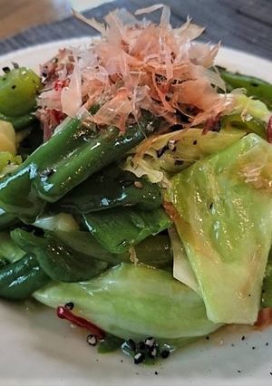 ピーマンとキャベツのゴマ風味あんかけ-レシピのメイン写真