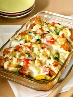 ベビーホタテと彩野菜のコチュチーズ焼き♪-レシピのメイン写真
