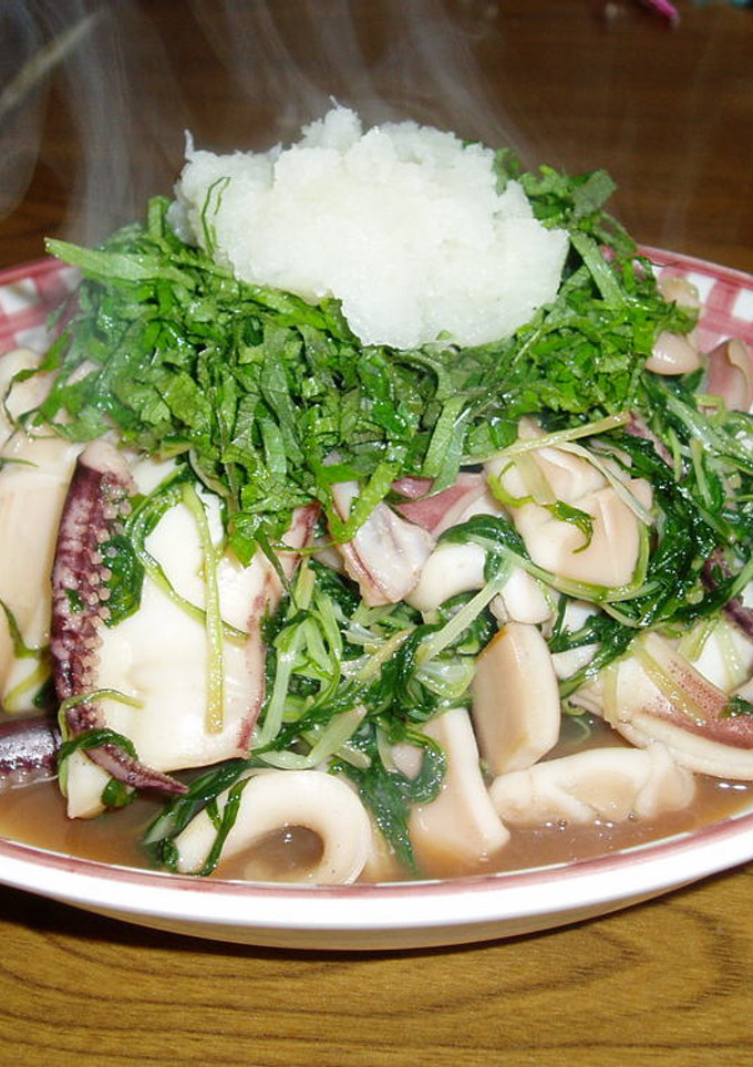 イカと水菜の簡単炒め♪さっぱり風♪-レシピのメイン写真