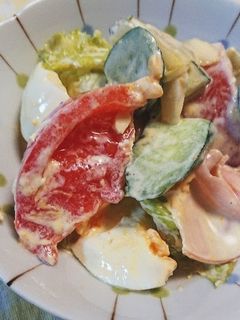 レタスのカラフル☆マヨサラダ-レシピのメイン写真