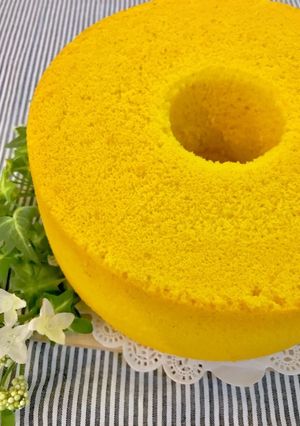 しっとりふわっ♡かぼちゃのシフォンケーキ-レシピのメイン写真