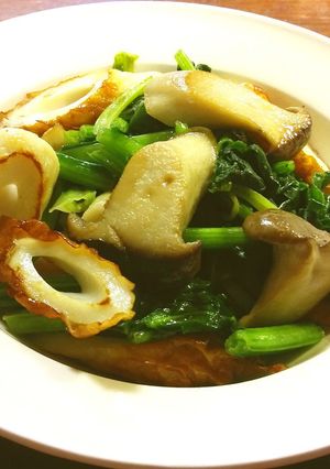 ほうれん草、エリンギ、竹輪の炒め物-レシピのメイン写真