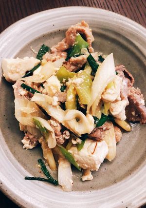 ネギ豚豆腐-レシピのメイン写真