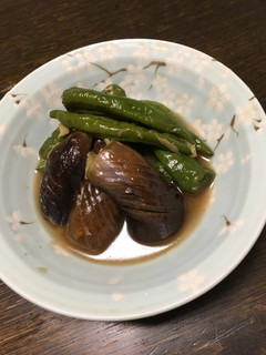 ナスと甘長ピーマンの塩麹煮物!-レシピのメイン写真