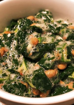 モロヘイヤと納豆とオクラの梅肉和え-レシピのメイン写真