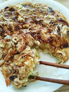 山芋なし!小麦粉だけのふわとろお好み焼き-レシピのメイン写真