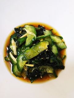 きゅうりとワカメとしょうがの酢の物-レシピのメイン写真