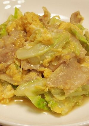 とろ卵豚キャベツ☆海鮮うま塩炒め-レシピのメイン写真