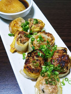 白菜とひき肉ロール焼き 青じそ風味-レシピのメイン写真