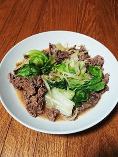 牛肉とレタスの炒め物-レシピのメイン写真