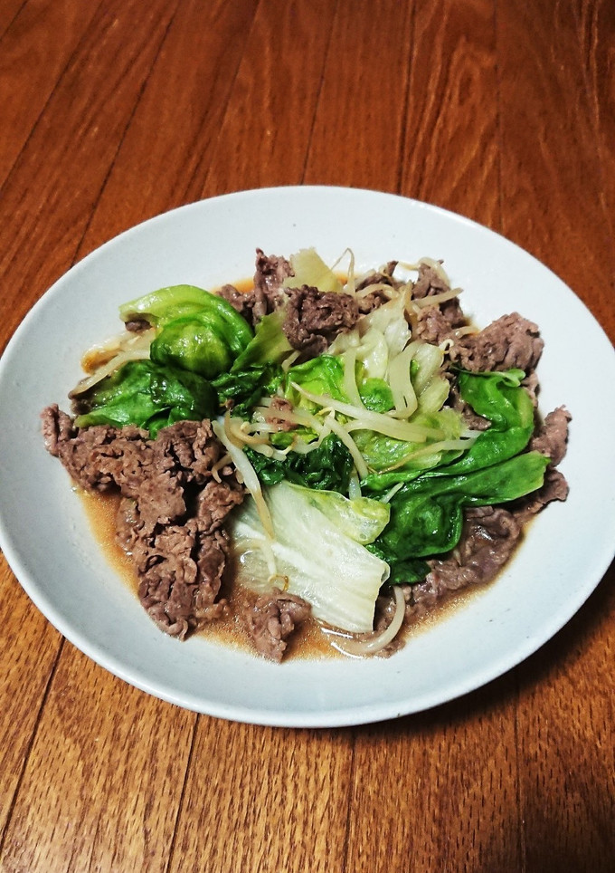 牛肉とレタスの炒め物-レシピのメイン写真