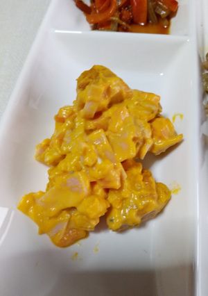 レンチン♪かぼちゃとカシュナッツのサラダ-レシピのメイン写真