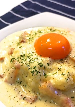 カルボナーラごはん　簡単　時短　おいしい-レシピのメイン写真