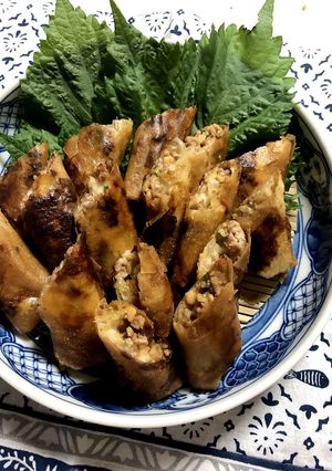 豚ミンチと納豆のおつまみ春巻き-レシピのメイン写真