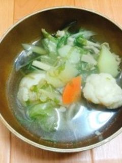 ゴロゴロ野菜とお肉の中華スープ-レシピのメイン写真