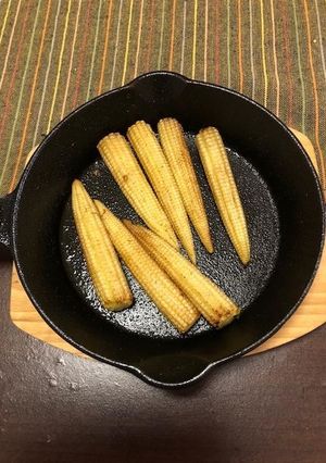 スキレットで簡単旨♥✿ベビーコーン焼き✿-レシピのメイン写真