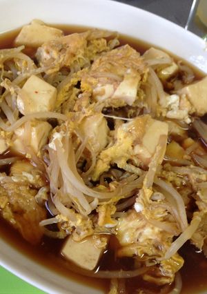 すき焼きのタレで簡単!もやし豆腐の卵とじ-レシピのメイン写真