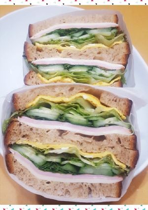 おうちカフェ風★ボリュームサンドイッチ-レシピのメイン写真