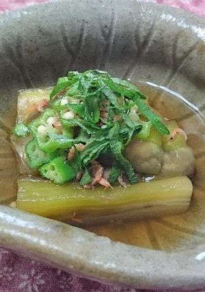 あたただしでなすとオクラの煮付け-レシピのメイン写真