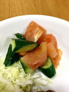 大人の給食☆トマトときゅうりのサラダ-レシピのメイン写真