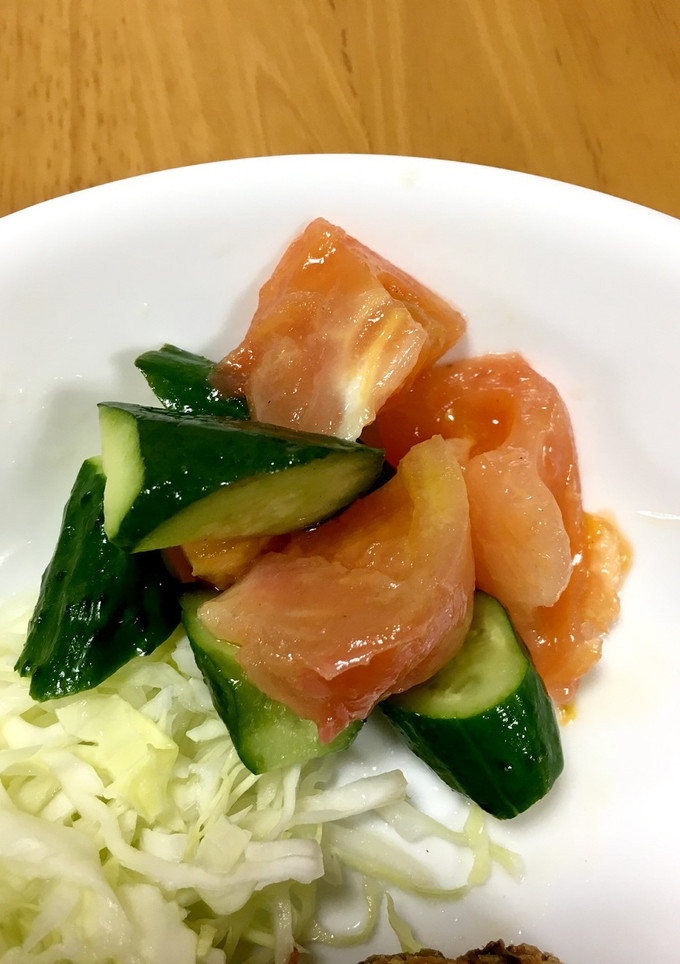 大人の給食☆トマトときゅうりのサラダ-レシピのメイン写真