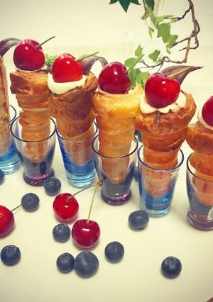 さくらんぼのコルネケーキ-レシピのメイン写真