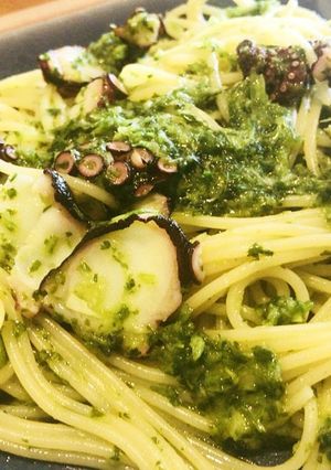 セロリの葉っぱとタコのジェノベーゼ-レシピのメイン写真