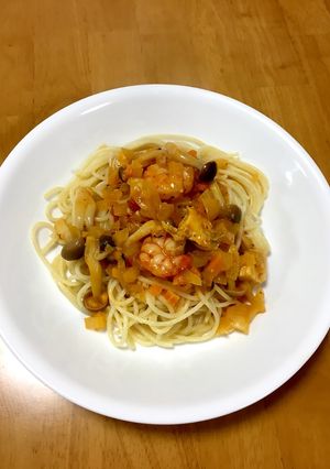 大人の給食☆トマトクリームスパゲッティ-レシピのメイン写真