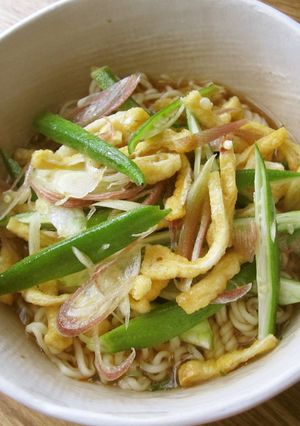 夏野菜と刻み揚げの冷製味噌ラーメン-レシピのメイン写真