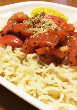 サッポロ一番で作るトマトの冷製パスタ-レシピのメイン写真