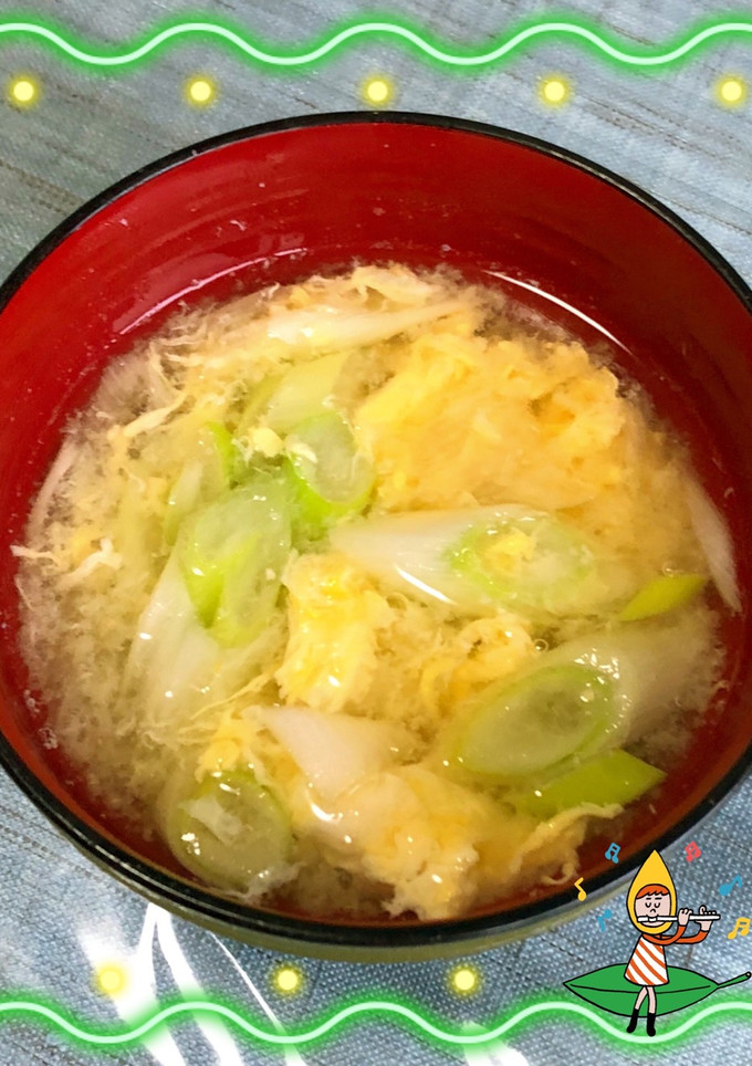 長ネギと卵で…大急ぎの味噌汁〜(^^)v-レシピのメイン写真