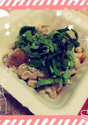 納豆に大葉と梅肉~ポン酢でさっぱり☆彡-レシピのメイン写真