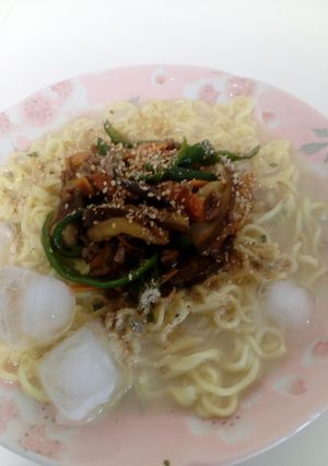 麻婆茄子のっけ冷製ラーメン-レシピのメイン写真