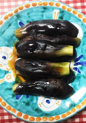 茄子をレンチンして、手で引き裂く-レシピのメイン写真