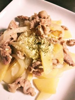 豚こまとじゃがいものバター炒め-レシピのメイン写真