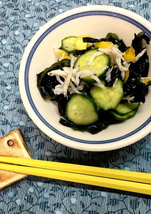 きゅうり・生わかめ・しらす干しの酢の物-レシピのメイン写真