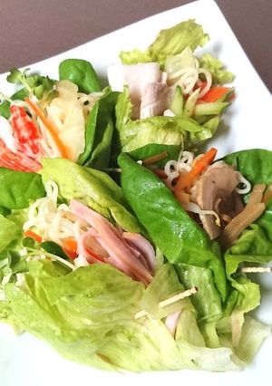 ヘルシー☆夏の手巻き冷しラーメンサラダ♪-レシピのメイン写真