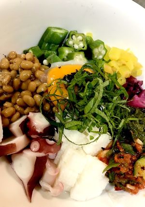 麺つゆで簡単★ネバネバサラダ.丼-レシピのメイン写真