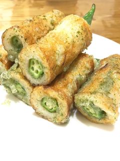 オクラinちくわの磯辺揚げ-レシピのメイン写真